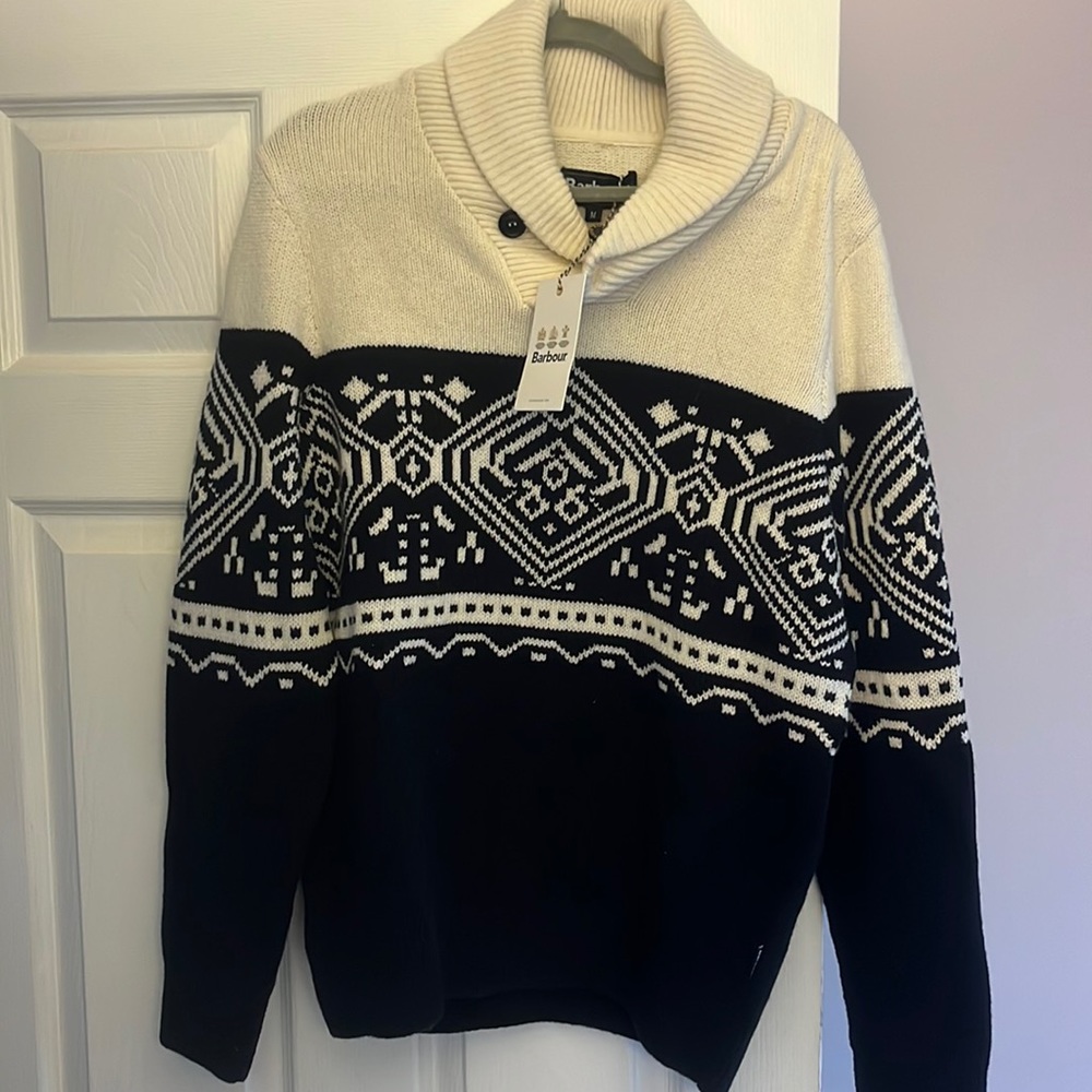 Barbour 100% wool sweater, brand new with tags